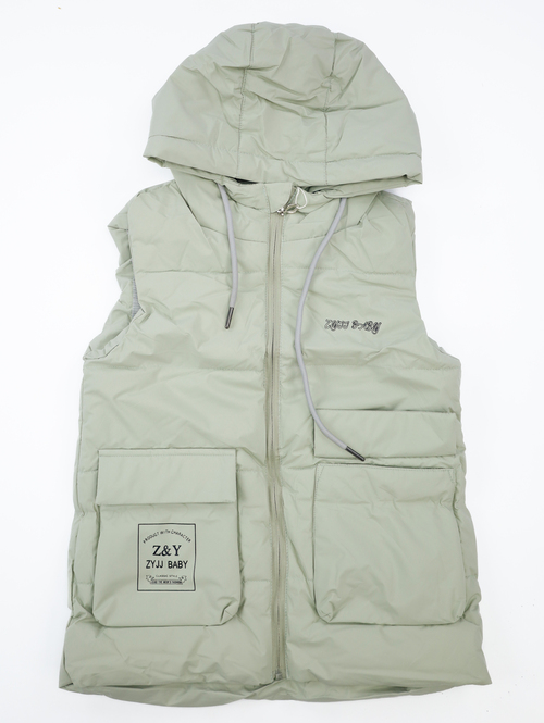 Жилет с капюшоном Z & Y арт.25121 Jyzz baby дев. 104-128 (оливковый)