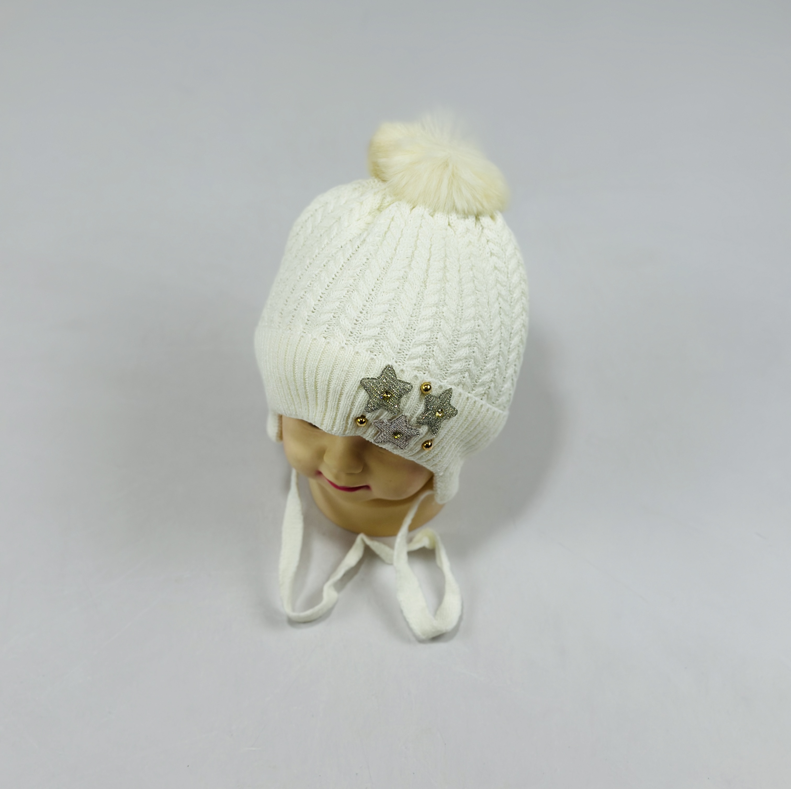 Шапка малютка арт.1024 (молочный)