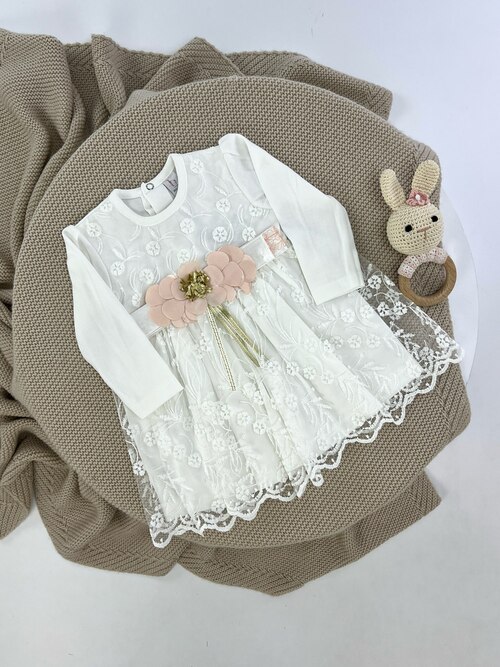 Платья д/р арт.336 Bulsen baby дев. 9-18 (молочный)