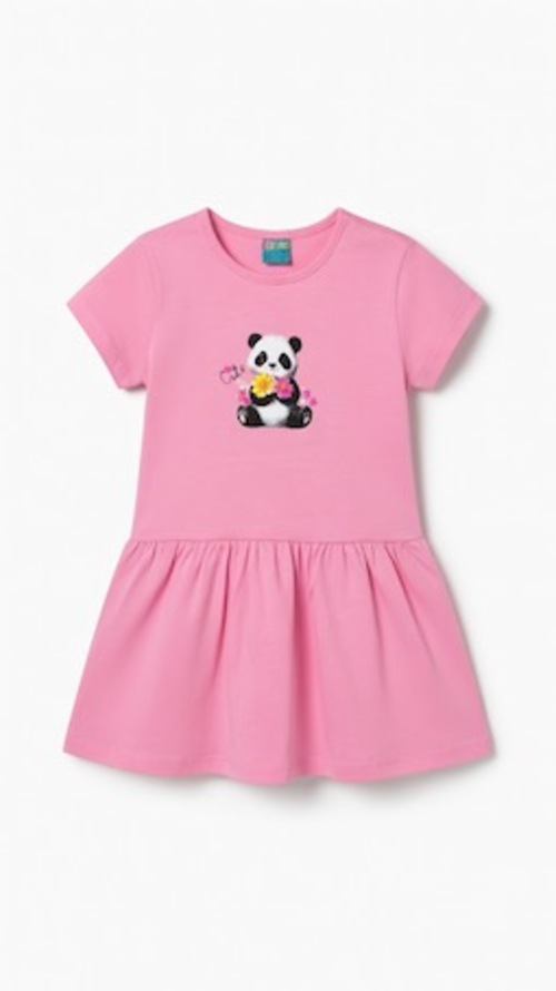 Платья Панда арт.14398 CITCIT kids дев. 3-6 (светло-розовый)
