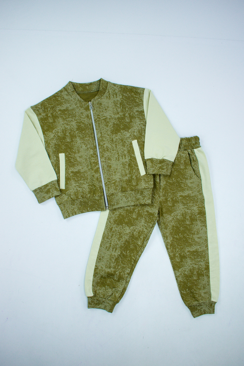 Костюм (кофта+штаны) арт.3141 Mixima kids мал. 3-6 (оливковый)