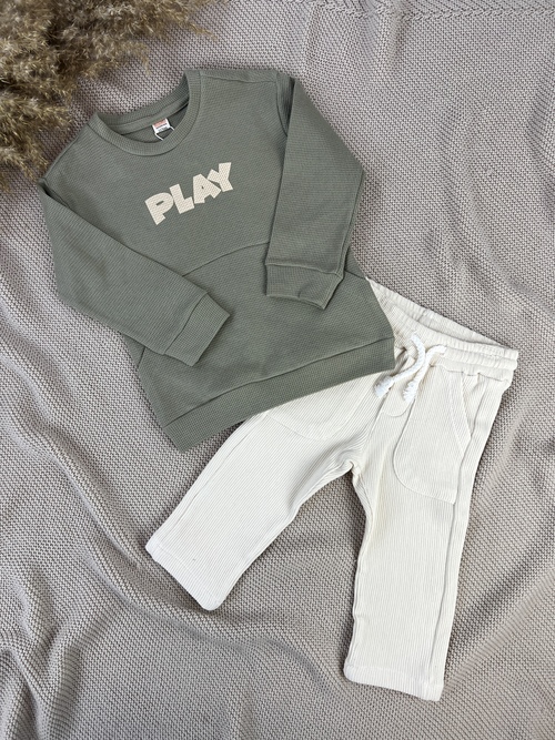 Костюм (кофта+штаны) Play арт.3531 Sisero мал. 2-5 (хаки/молочный)