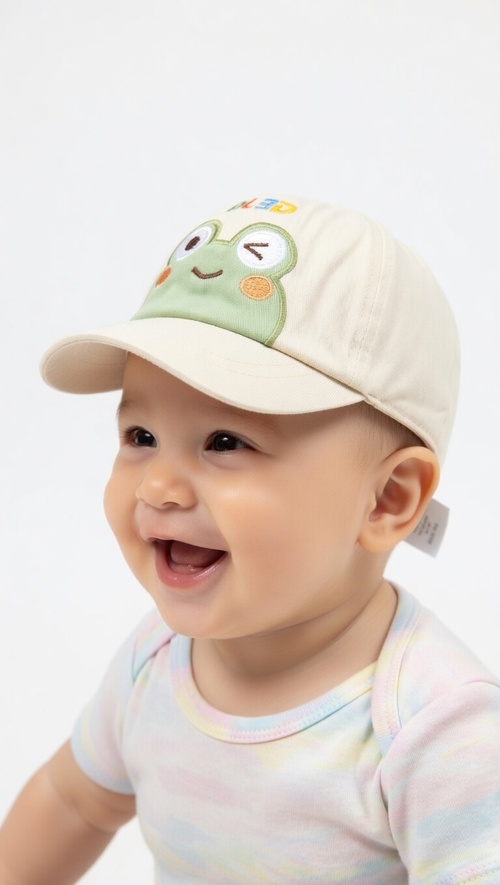 Кепка DuolaBuding арт.DBQ62162 Frog мал. 46-48 (кремовый)