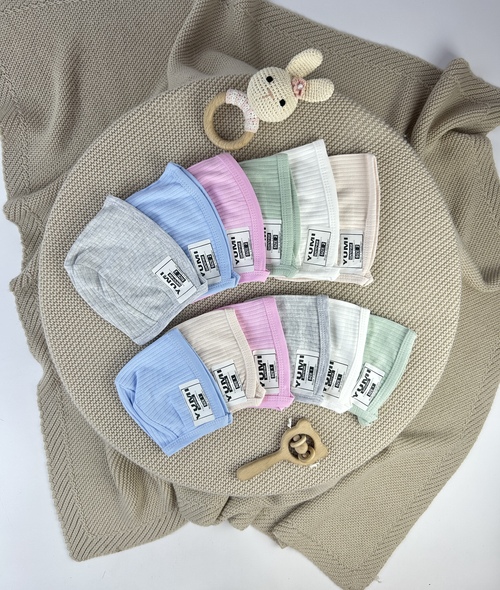 Чепчик арт.57676 Yumi мал.дев. S-M (микс)