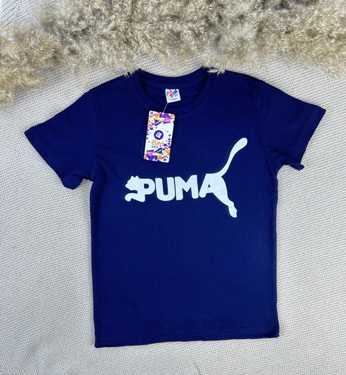 Футболка Puma арт.680720 BIM kids мал. 9-12 (темно-синий)