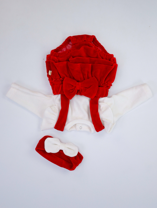 Боди арт.9933 By Murat Baby дев. 3-12 (молочный/красный)