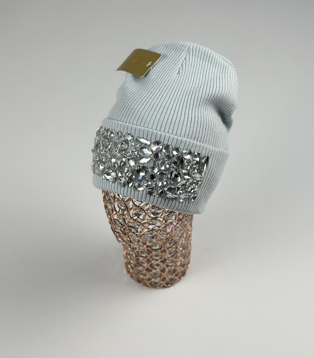 Шапка Кароза Киев Мозайка абстракт (голубой)