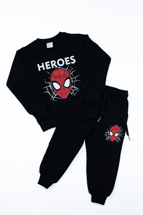 Костюм (кофта+штаны) Spider-Man арт.BIL-M-01 Kii Im мал. 2 (черный)