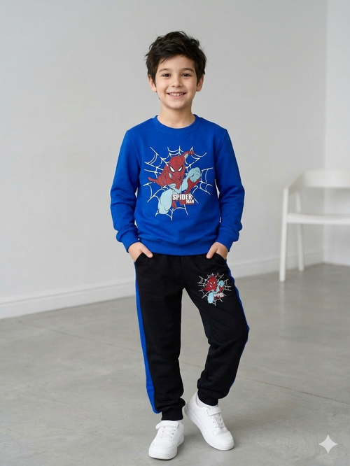 Костюм (кофта+штаны) Spider man арт.255 мал.6-9 (синий/черный)