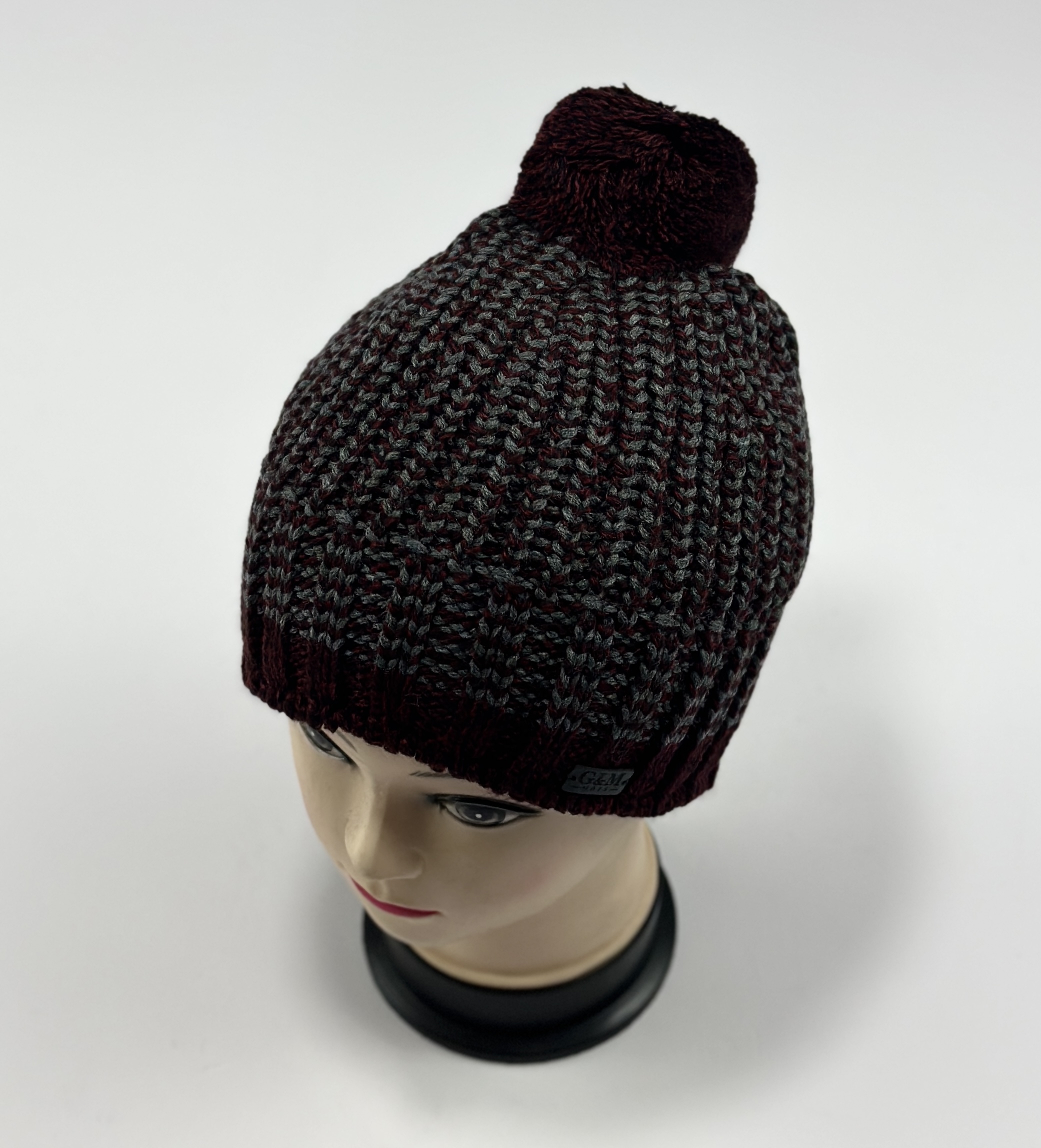 Шапка ГТМ Мелмон (бордовый/серый)