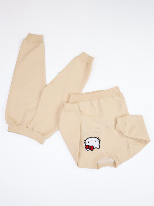 Костюм (Кофта+штаны) Hello Kitty арт.800103 NILU BABY дев. 1-2 (бежевый)