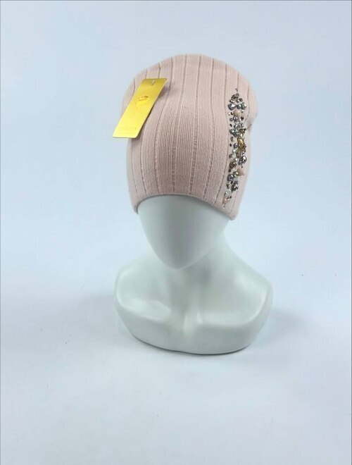 Шапка Кароза Элиф птичка (пудра)