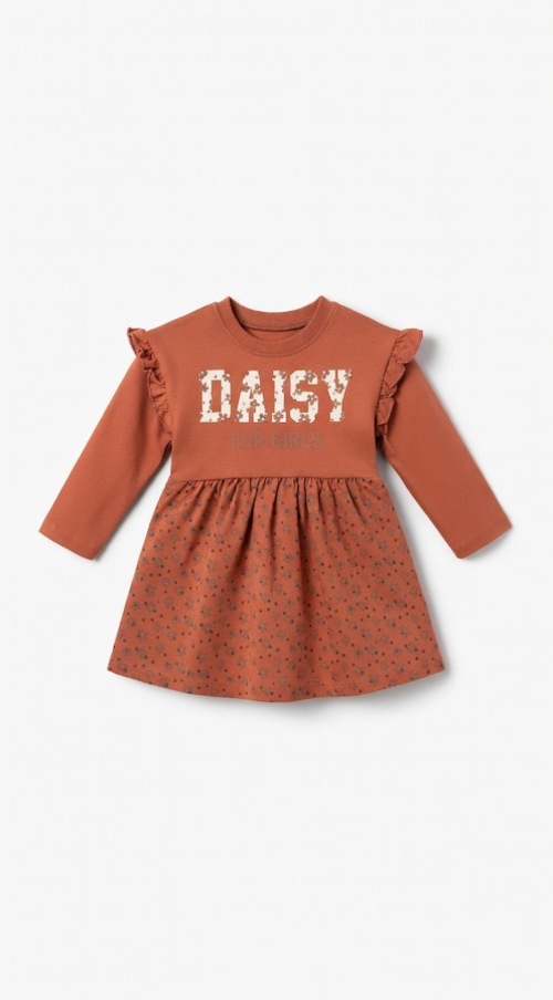 Платья д/р Daisy арт.Drcn-006 Durucan baby дев. 2-5 (терракотовый)
