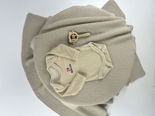 Боди I love mom i dad арт.71714 Findik baby мал/дев. 3-18 (бежевый)