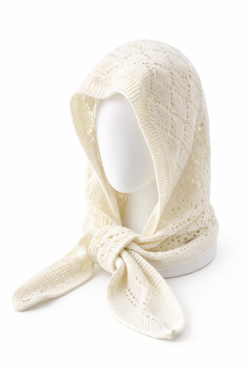 Капор-платок арт.020900 Тренды 58-60 (молочный)