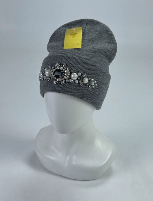 Шапка Кароза Хейсон от.ожерелье (т.серый)