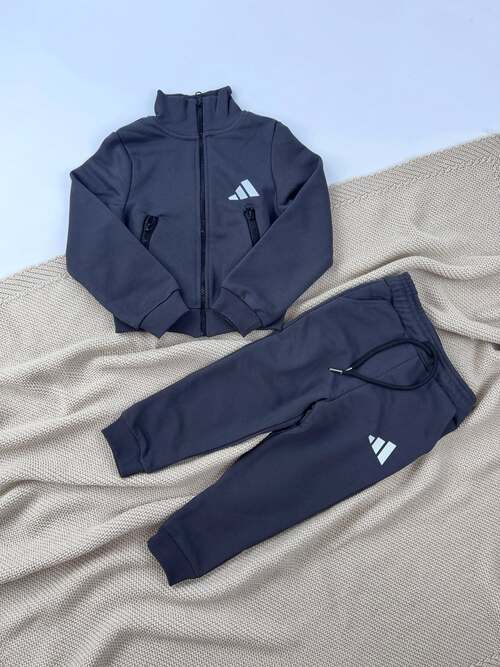 Костюм (кофта+штаны) Adidas арт.61677 TITO kids мал. 3-7 (графитовый)