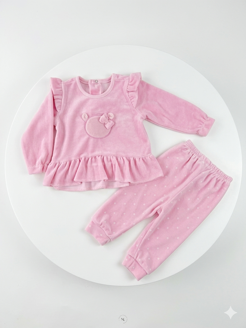 Костюм (Кофта+штаны) Kitty арт.042 Jijino дев. 3-6м (розовый)