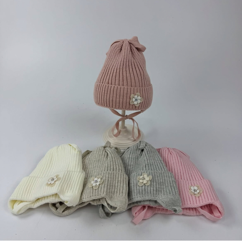 Шапка Цветок с зав. арт.68251 Тамара дев. 44-46 (микс)