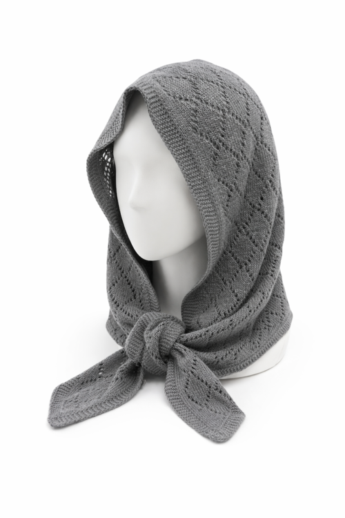 Капор-платок арт.020900 Тренды 58-60 (темно-серый)