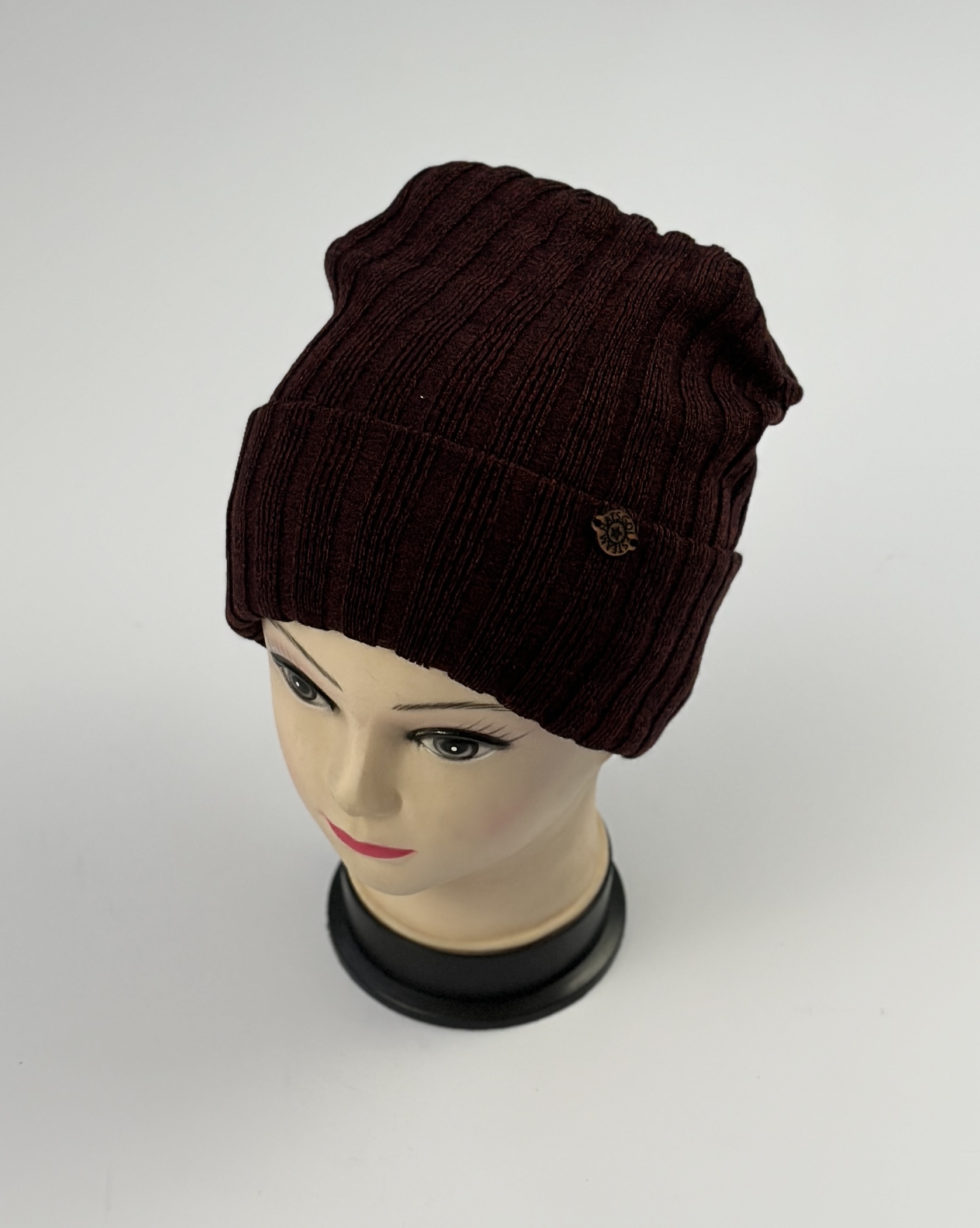 Шапка ГТМ Двойная Жгут (бордовый)