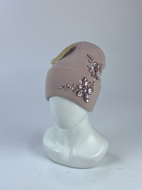 Шапка Кароза Хейсон Двойной цветок (пудра)