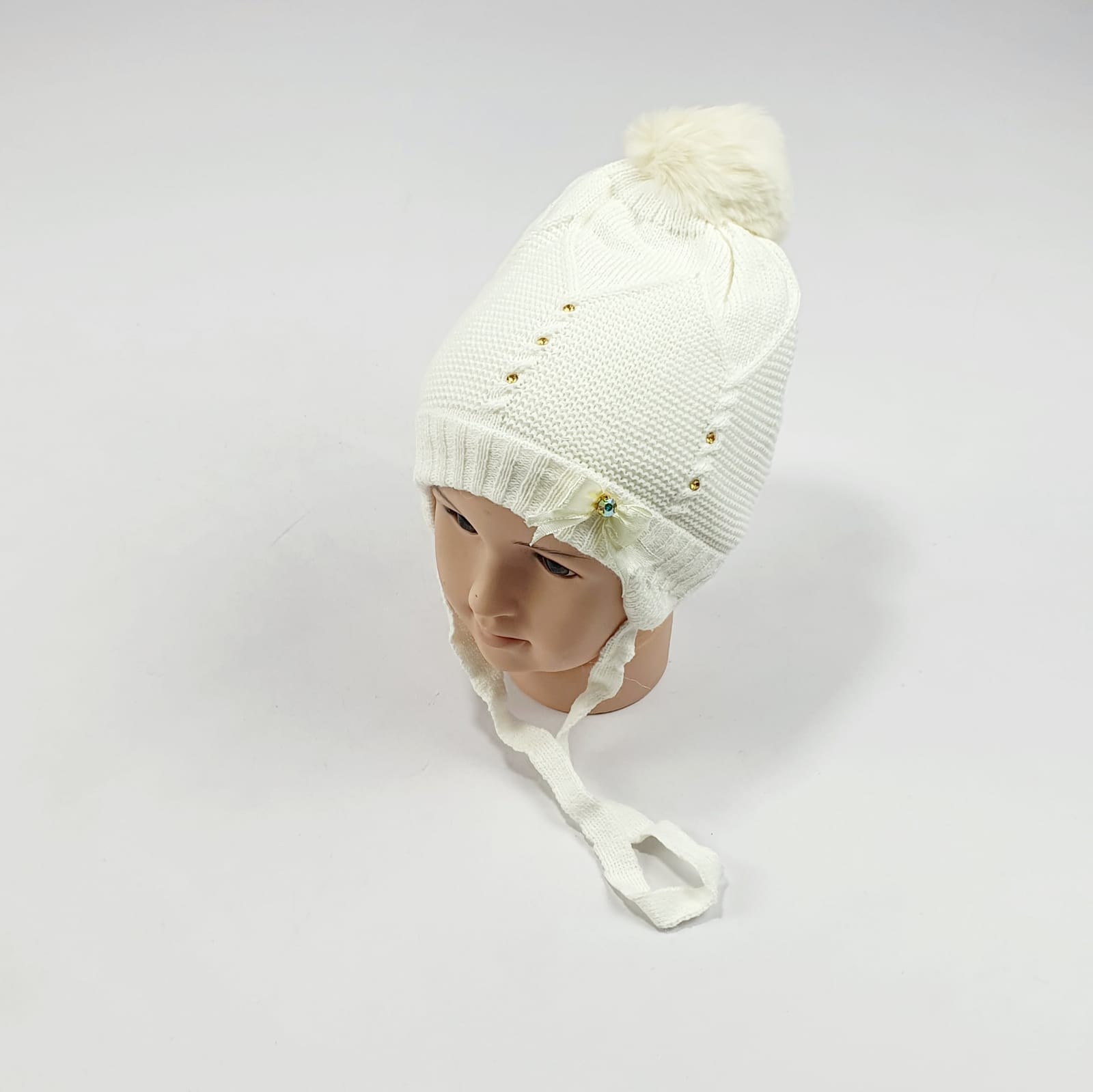 Шапка малютка арт.1004 (молочный)