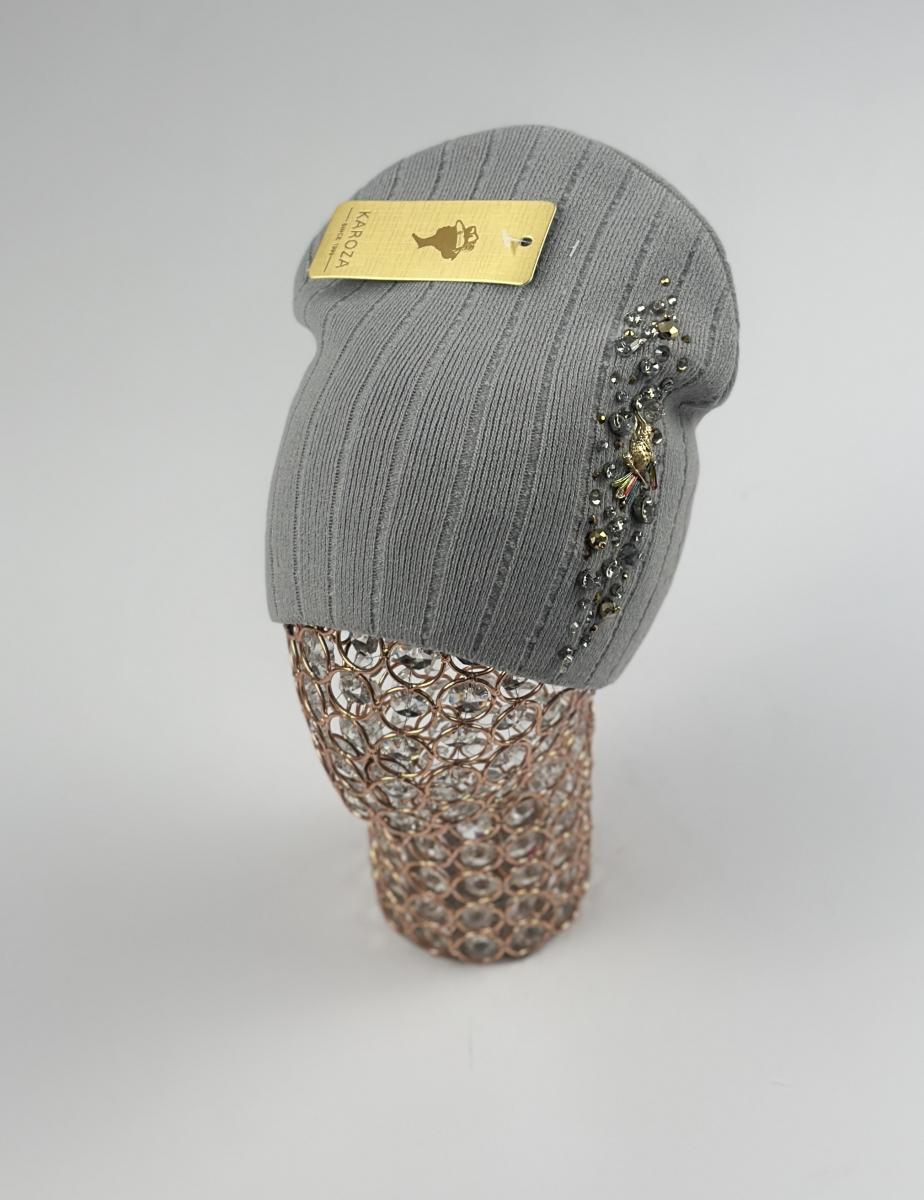 Шапка Кароза Элиф птичка (серый)