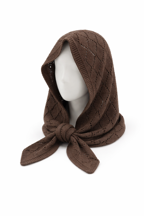 Капор-платок арт.020900 Тренды 58-60 (коричневый)