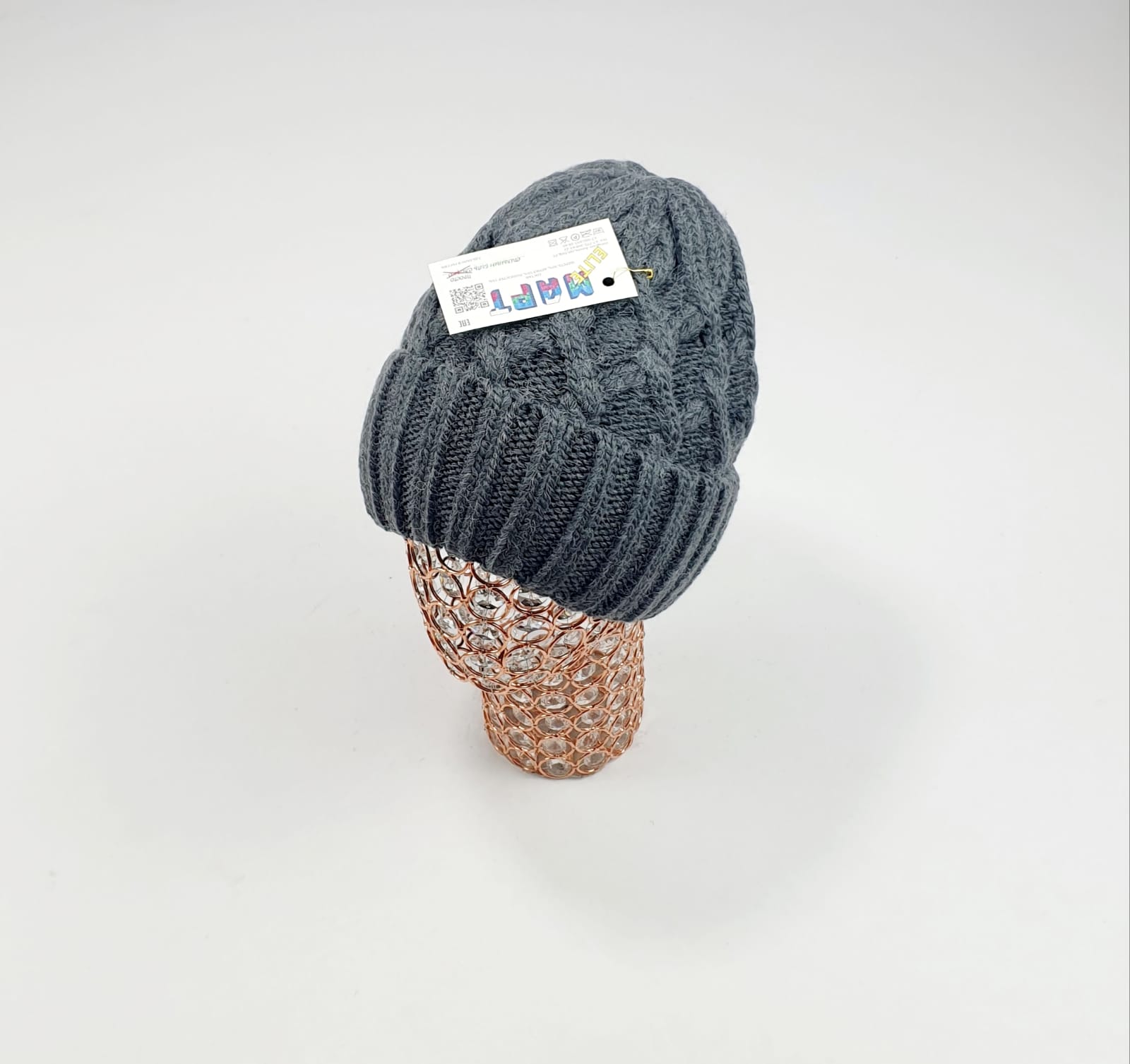 Шапка Март крупновяз. Дельта (графит)