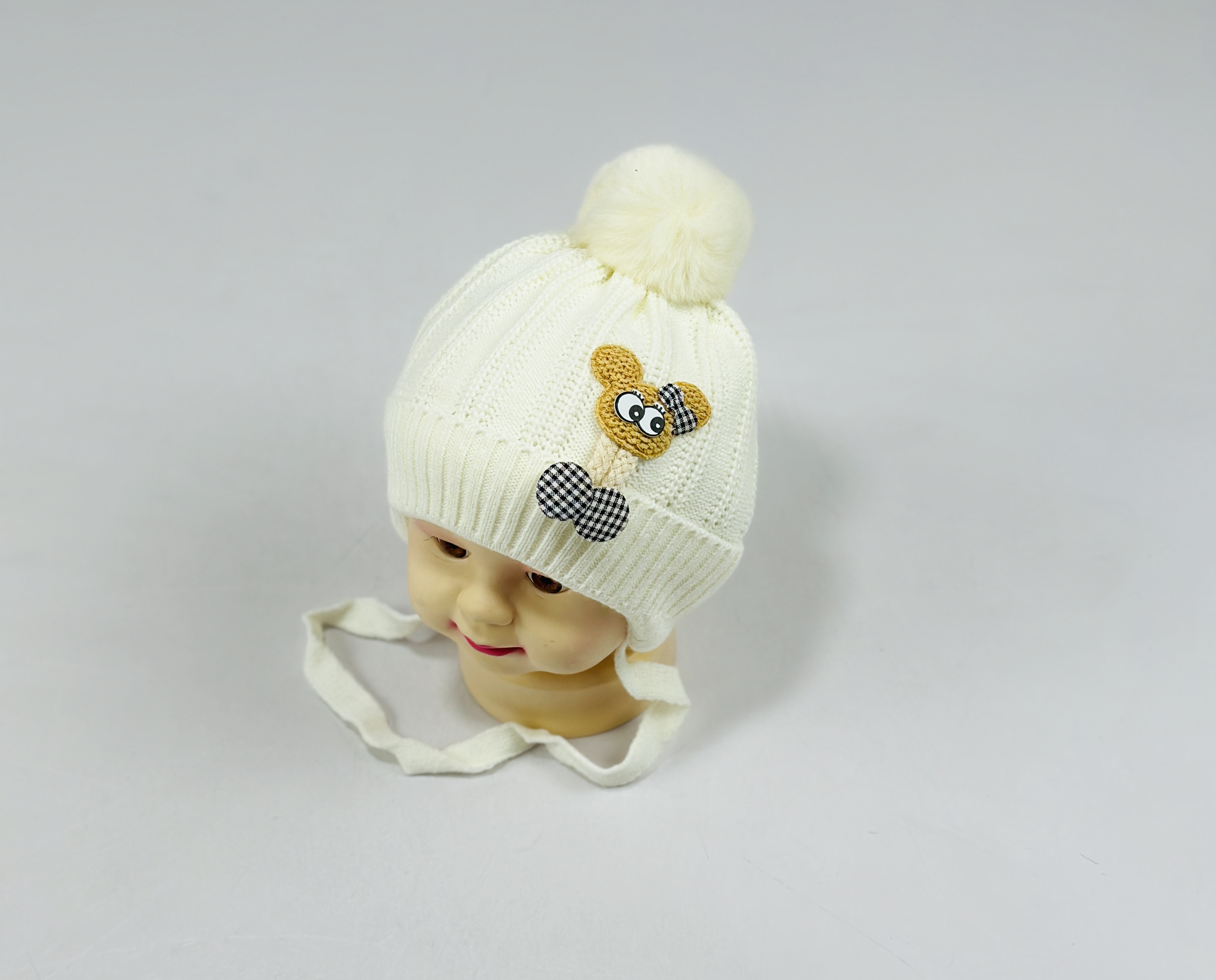 Шапка малютка арт.1008/1 (молочный)