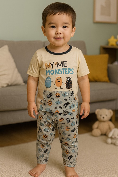 Пижама арт.9648 к/р. мал. 3 (оранжевый)