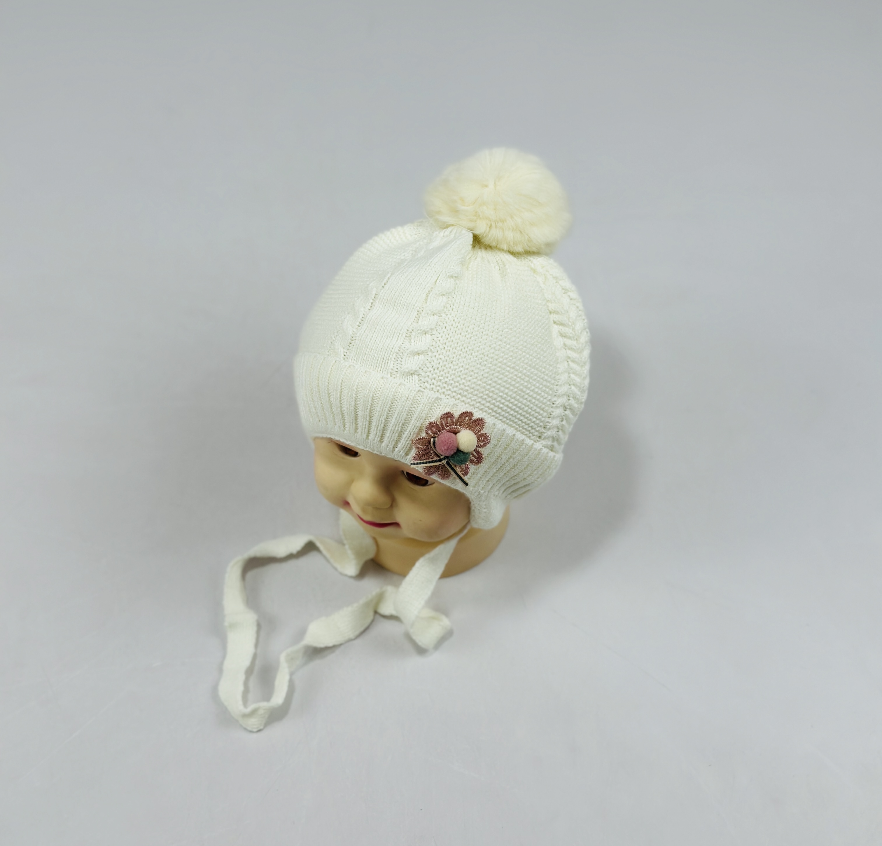Шапка малютка арт.1045 (молочный)