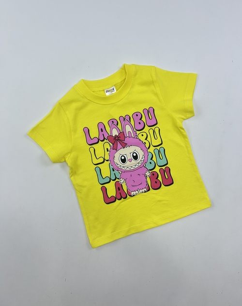 Футболка Лабубу арт.161026 CHASTE дев. 1-4 (желтый)