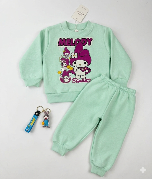 Костюм (кофта+штаны) Melody начес арт.7025 FOOX kids дев. 1-4 (мятный)