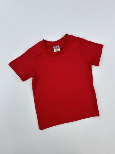 Футболка однотонный арт.110825 BIM kids уни. 2-5 (красный)