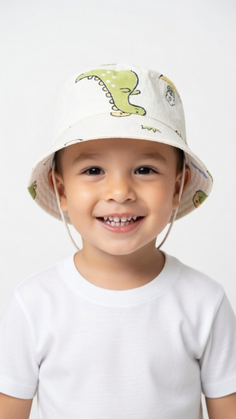 Панама Динозавры арт.99-1 Kiddo мал. 52 (молочный)