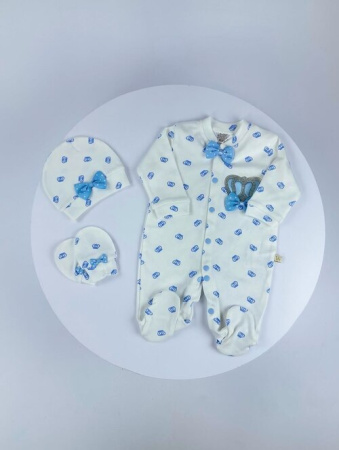 Набор (комбинезон+шапка) арт.9756 By Murat Baby мал. 0-6 (темно-синий)