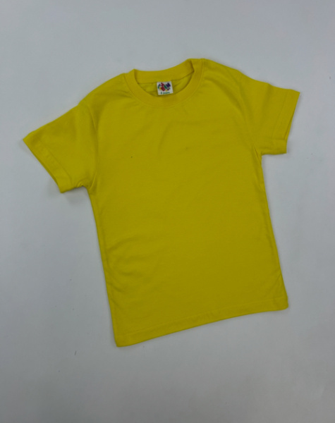 Футболка однотонный арт.110825 BIM kids уни. 5-8 (желтый)