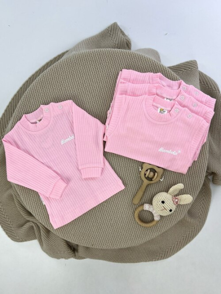Кофта арт.62703 Bambola kids уни. 3-12 (розовый)