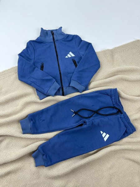 Костюм (кофта+штаны) Adidas арт.61677 TITO kids мал. 3-7 (синий)