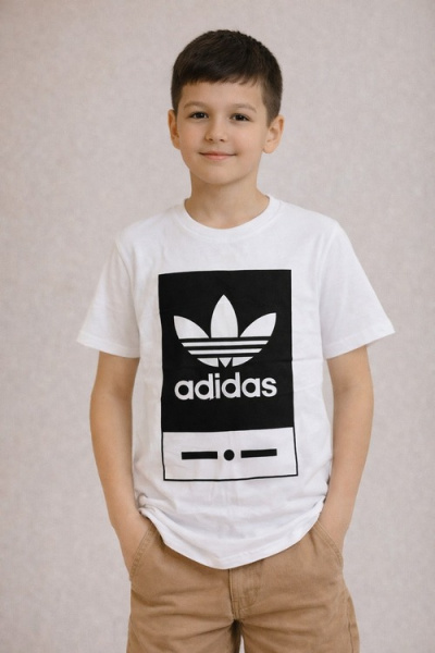 Футболка Adidas арт.660707 BIM kids мал. 9-12 (белый)