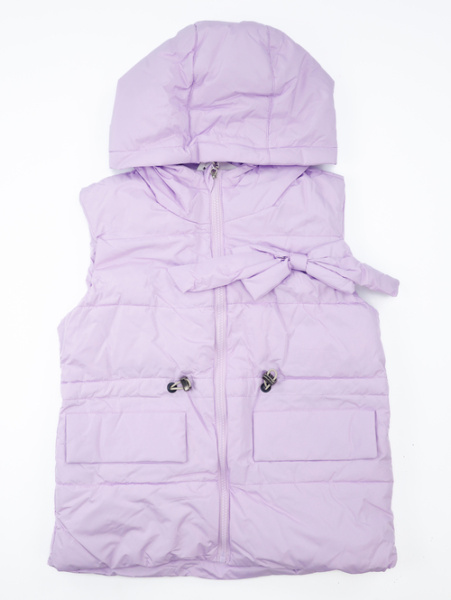 Жилет с капюшоном арт.25157 ZYJJ baby дев. 116-140 (сиреневый)