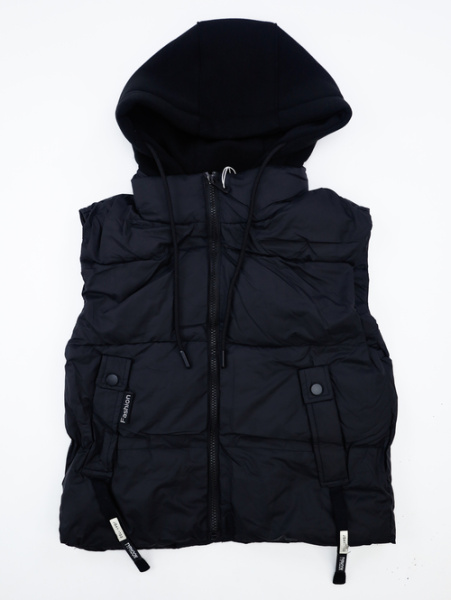 Жилет с капюшоном арт.6M-17 Ronlee Cootelo мал. 86-116 (черный)