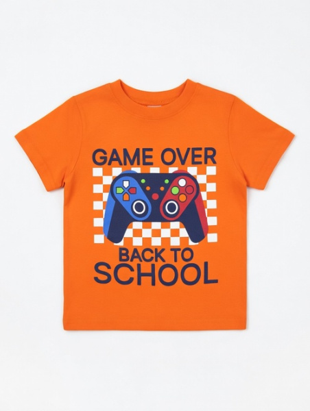 Футболка Game over арт.151015 CHASTE мал. 5-8 (оранжевый)