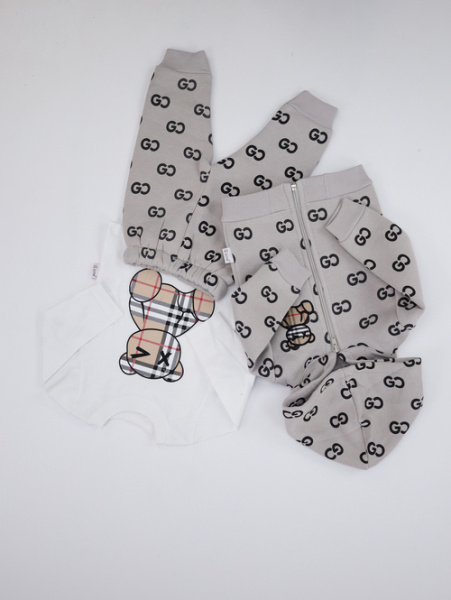 Комплект (лонгслив+кофта+штаны) Bu Teddy начес арт.536598 Citir мал. 6-18 (серый)