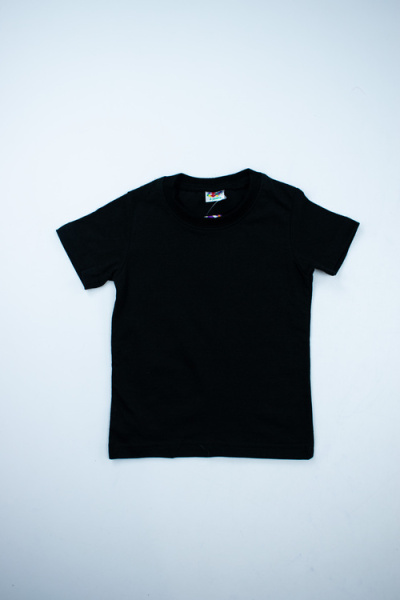Футболка однотонный арт.110825 BIM kids уни. 2-5 (черный)