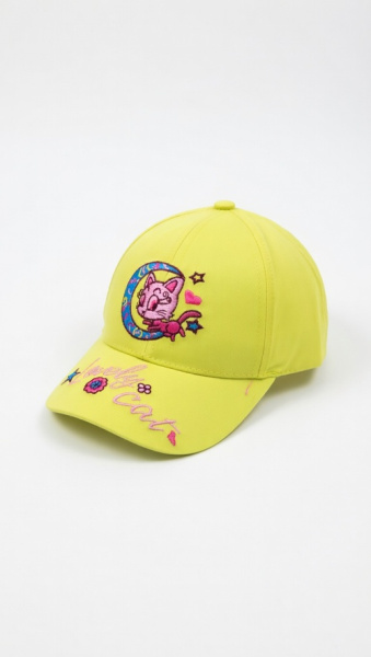 Кепка Lovely cat арт.PAP-15 Kiddo 54р (желтый)