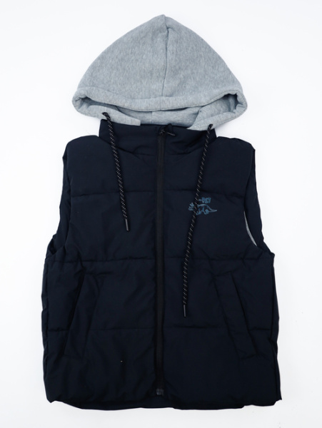 Жилет с капюшоном Динозавр арт.MJ-100 JPLT мал. 92-116 (черный)