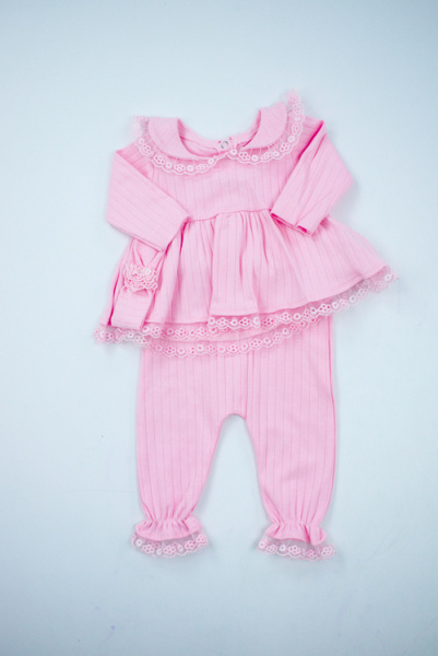 Комплект (кофта+штаны+повязка) арт.31503 Findik baby дев. 3-9м (розовый)